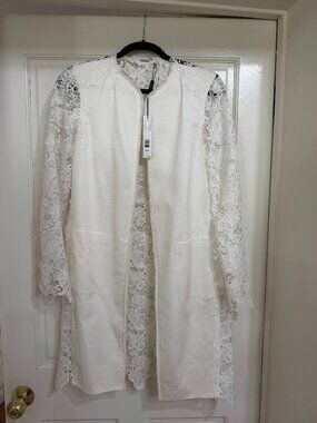 NEW with Tags $598 Elie Tahari While Lacy Long Jacket sz S